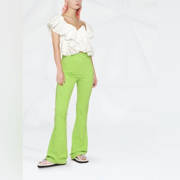 NWOT MSGM check-pattern flared trousers - Picture 4 of 9